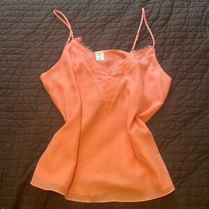 Melrose and Market pink lace tank top size M